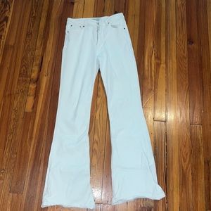 Zara white flare jeans